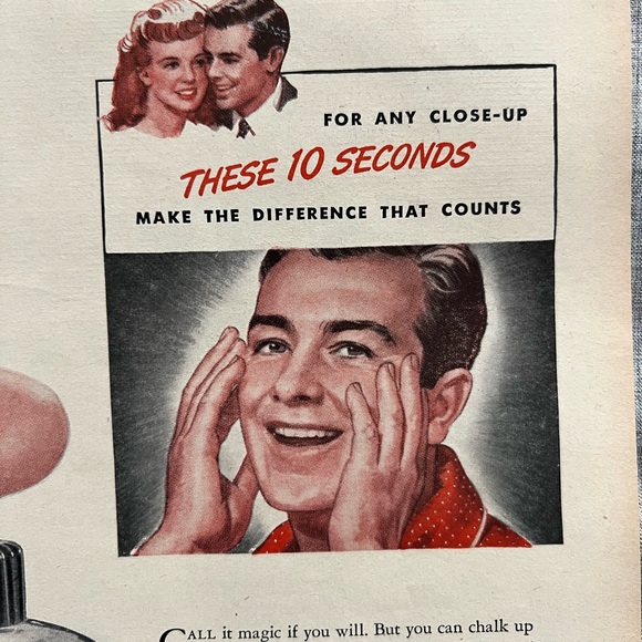Vintage 1946 Mennen magazine ad. Pin up girl mid century modern MCM ephemera GUC - Picture 7 of 8